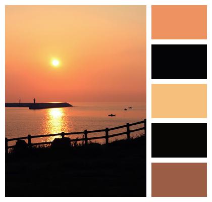 Nature Jeju Island Sunset Image